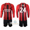 Maglia da Calcio a Maniche Lunghe AC Milan Simon Kjaer 24 Casa 2021-22 per Bambino